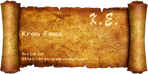 Kren Emma névjegykártya