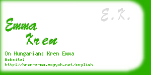 emma kren business card